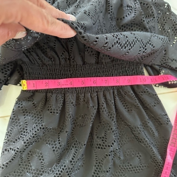 NEW REVOLVE T-Bags Los Angeles strapless ruffled dress BLACK Sz S festival - Picture 6 of 6